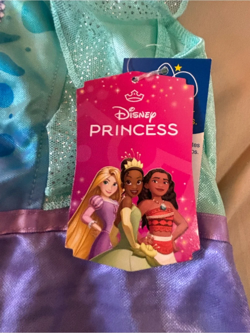 Disney Little Mermaid Girls Purple and Aqua Nightgown Pajama Dress